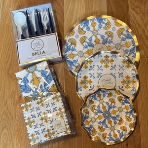 Sophisti Plate Luncheon Plate Napkin Flatware Set